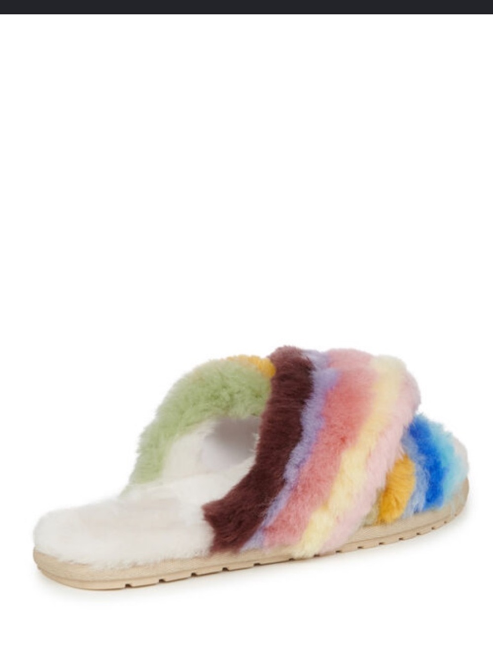 EMU Australia Mayberry Rainbow Shearling Slippers Size 8